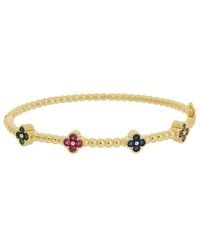 Juvell - 18K Plated Topaz Bangle Bracelet - Lyst