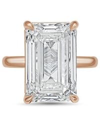 Diana M. Jewels - Diana M. 18K Rose 12.00 Ct. Tw. Lab-Grown Diamond Solitaire Ring - Lyst
