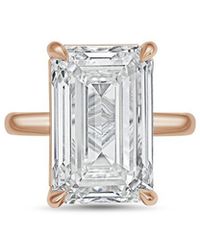 Diana M. Jewels - Diana M. 18K Rose 12.00 Ct. Tw. Lab-Grown Diamond Solitaire Ring - Lyst
