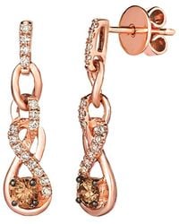 Le Vian - Le Vian 14k Strawberry Gold 0.66 Ct. Tw. Diamond Earrings - Lyst