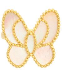 Juvell - 18k Plated Pearl Cz Ring - Lyst