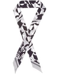 Ferragamo - Logo Printed Silk Scarf - Lyst
