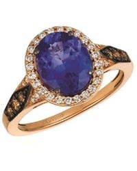 Le Vian - Le Vian 14k Strawberry Gold 2.88 Ct. Tw. Diamond & Tanzanite Ring - Lyst