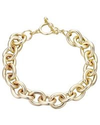 Adornia - Plated Chunky Oval Link Toggle Bracelet - Lyst