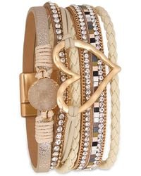 Saachi - Golden Heart Druzy Bracelet - Lyst