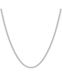 Lab Grown Diamonds - 14K 5.00 Ct. Tw. Lab-Grown Diamond Tennis Necklace - Lyst