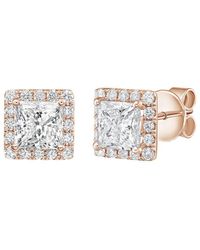 Diana M. Jewels - Diana M. 14K Rose 10.00 Ct. Tw. Lab-Grown Diamond Stud Earrings - Lyst