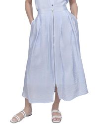 DKNY - Tech Poplin Zip Front Skirt - Lyst