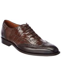 Mezlan Leather Oxford Loafer - Brown