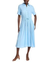 Nanette Lepore - Linen-Blend Midi Dress - Lyst