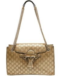 Gucci - Ssima Leather Emily Chain Shoulder Bag (Authentic Pre-Owned) - Lyst