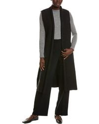 Eileen Fisher - Shawl Wool Vest - Lyst