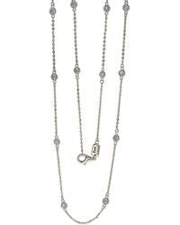 Suzy Levian - 14K 1.00 Ct. Tw. Diamond Station Necklace - Lyst