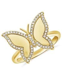 Sabrina Designs - 14k 0.21 Ct. Tw. Diamond Butterfly Ring - Lyst