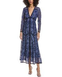 Marchesa - Lace Midi Dress - Lyst