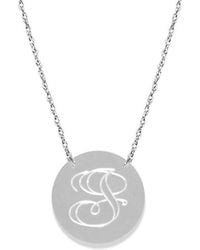 Jane Basch - Silver Script Initial Pendant (a-z) - Lyst