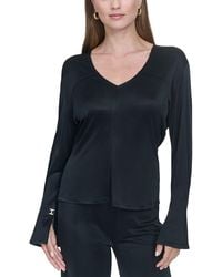 Halston - V-Neck Top - Lyst