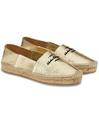 Ferragamo - Logo Leather Espadrille - Lyst