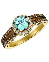 Le Vian - Chocolatier 14k Honey Gold 1.15 Ct. Tw. Diamond & Aquamarine Ring - Lyst