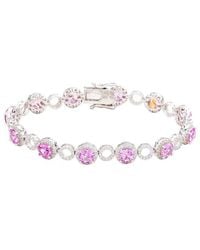 Suzy Levian - Silver 0.02 Ct. Tw. Diamond & Gemstone Bracelet - Lyst