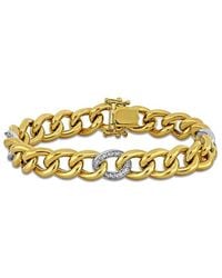 Rina Limor - 14K Two-Tone Diamond Link Bracelet - Lyst