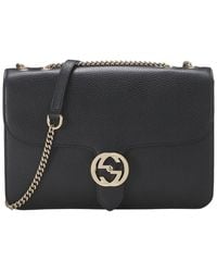Gucci - Leather Interlocking Crossbody Large (Authentic Pre-Loved) - Lyst