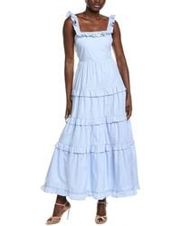 English Factory - Open Back Ruffled Maxi Dress - Lyst