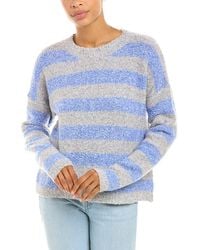 Autumn Cashmere - Boucle Striped Wool & Cashmere-Blend Sweater - Lyst