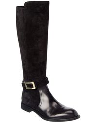 Roger Vivier - Suede & Leather Knee-High Boot - Lyst