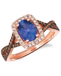 Le Vian - Le Vian Vivids 14K Rose 1.16 Ct. Tw. Diamond & Tanzanite Ring - Lyst