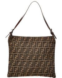 Fendi Brown Zucca Canvas Shoulder Bag