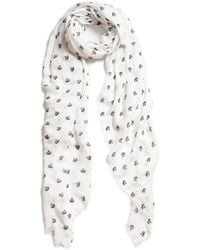 Blue Pacific - Vintage Icon Crowns Cashmere-Blend Scarf - Lyst