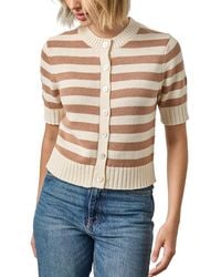 Lilla P - Elbow Sleeve Button Cardigan - Lyst