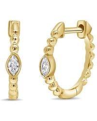 Sabrina Designs - 14K 0.07 Ct. Tw. Diamond Huggie Earrings - Lyst