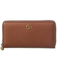 Gucci - Bamboo Leather Zip Around Wallet - Lyst