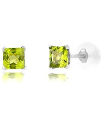 MaxColor - 14K 0.70 Ct. Tw. Peridot Studs - Lyst