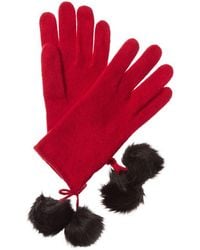 Portolano - Poms Wool-Blend Gloves - Lyst