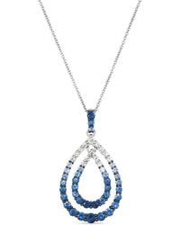 Le Vian - Le Vian Denim Ombre 14K 1.63 Ct. Tw. Sapphire Ombre Pendant Necklace - Lyst