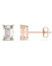 Lab Grown Diamonds - 14K 4.00 Ct. Tw. Lab-Grown Diamond Emerald Cut Stud Earring - Lyst