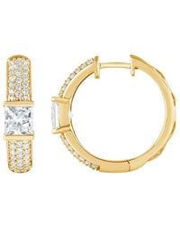 Lab Grown Diamonds - 14K 1.00 Ct. Tw. Lab-Grown Diamond Hoop Earring - Lyst