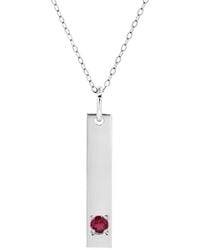 MaxColor - 14K 0.09 Ct. Tw. Lab-Grown Ruby Pendant Necklace - Lyst