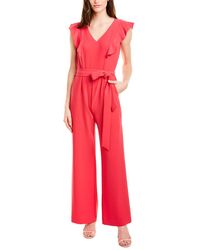 tahari jumpsuit red