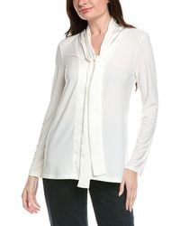 Joseph Ribkoff - Neck-Tie Woven Top - Lyst