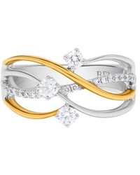 H.J. Namdar - 14K Two-Tone 0.37 Ct. Tw. Diamond Layer Ring - Lyst