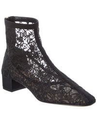 Dior - Naughtily Lace & Leather Bootie - Lyst