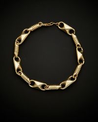 Italian Gold - 14k Fancy Alternate Link Bracelet - Lyst