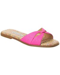 Aquazzura - Villette Canvas & Raffia Sandal - Lyst