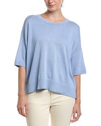 Eileen Fisher - Petite Crewneck Elbow Sleeve Sweater - Lyst