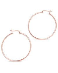 Sterling Forever - 14k Rose Gold Vermeil Hoops - Lyst