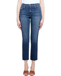 L'Agence - Sada High-Rise Crop Slim Jean - Lyst